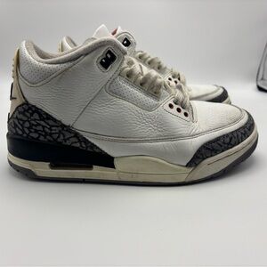 Nike air Jordan 3 White Cement Sneakers Size 6